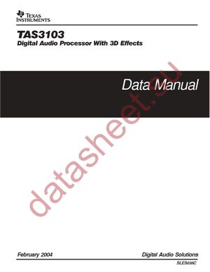 TAS3103DBT datasheet  